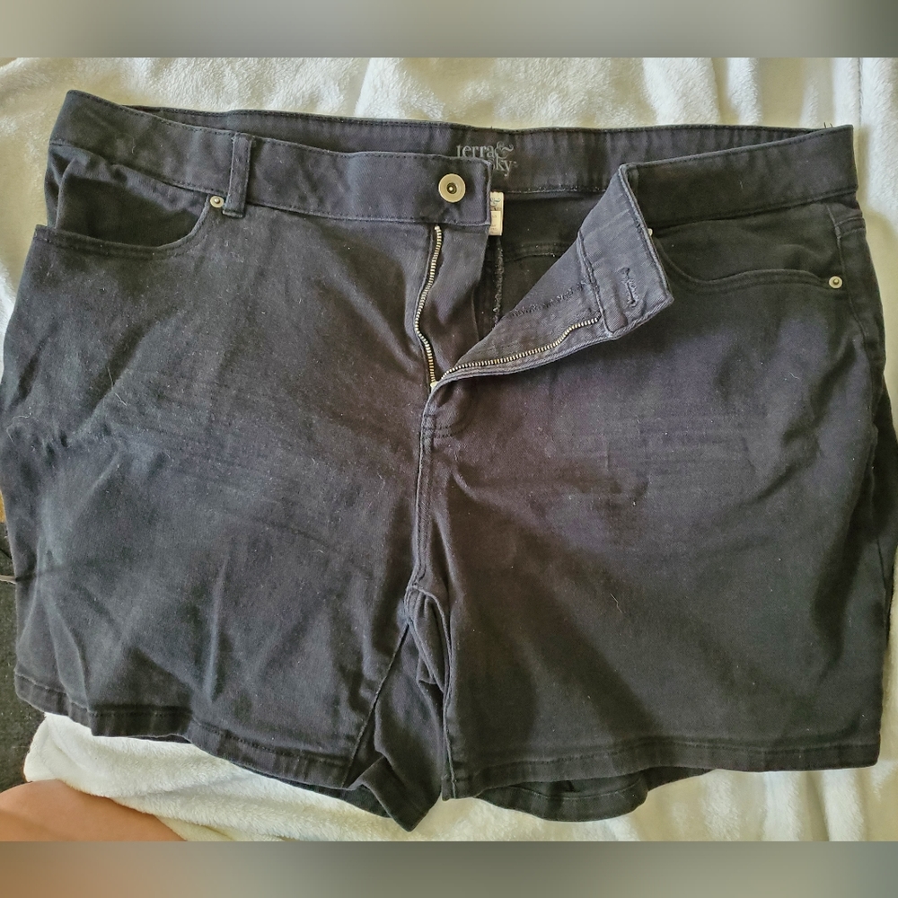 Black Jean shorts